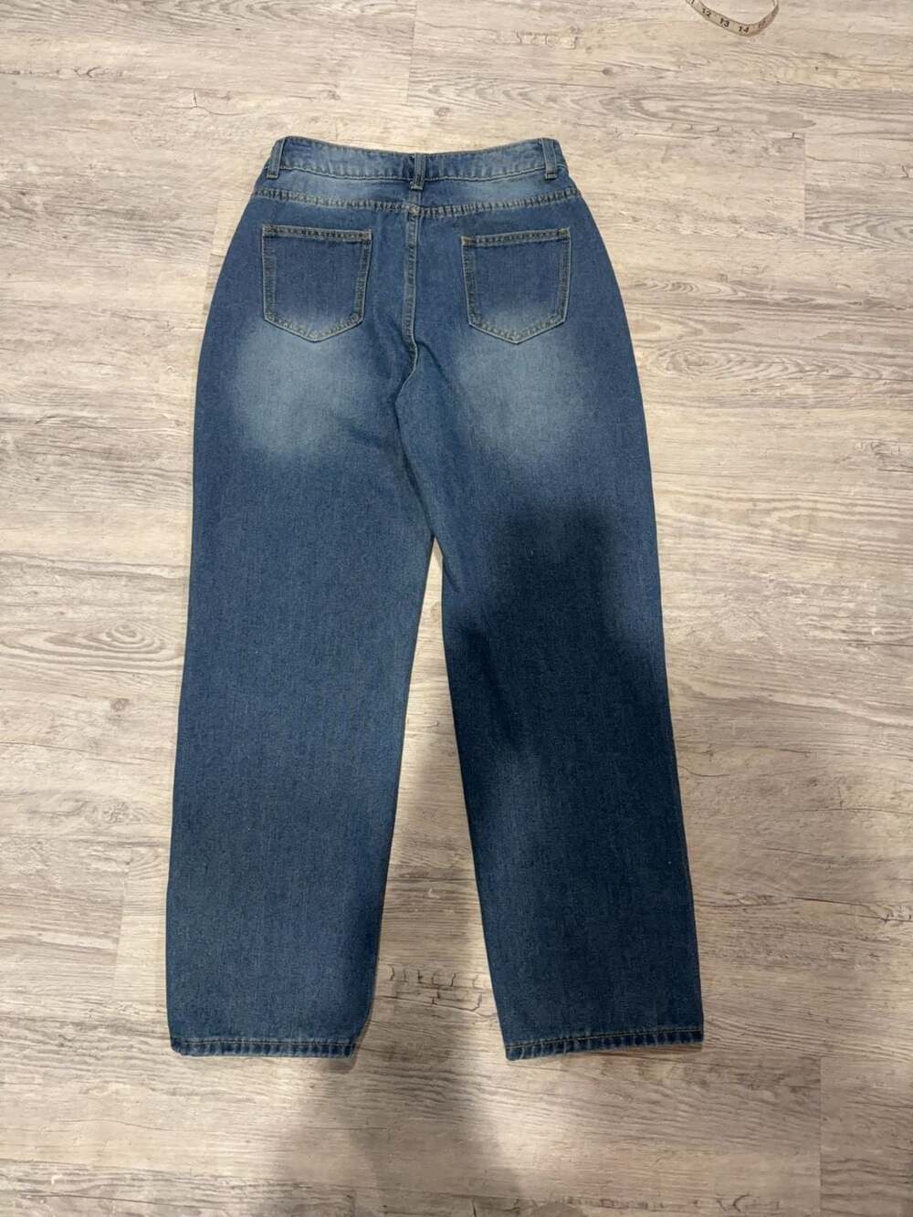 High Rise Button Fly Straight Leg Jeans - Picture 5 of 5